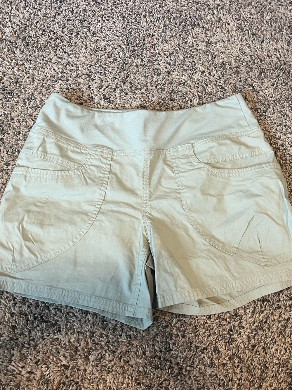 Prana Women’s Light Sage High-Waist Active Shorts